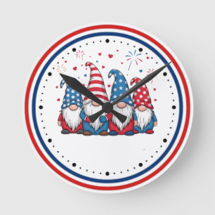 Horloge Ronde Mignons nains de dessin animé USA-68123