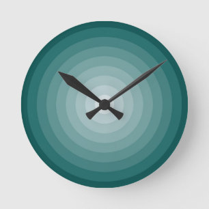 Horloge Ronde Milieu de l'horloge du mur cible Turquoise