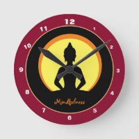 Mindfulness & Meditation Design Clock Buddha /monk