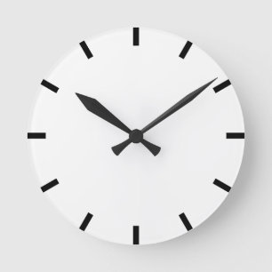 Horloge Ronde Minimalisme noir et blanc simplement urbain