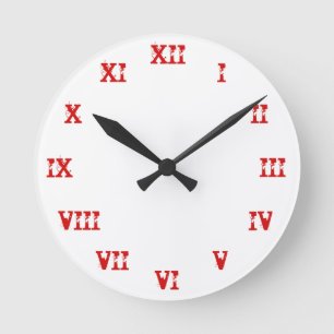 Horloge Ronde Modèle de l'horloge : Numéros romains : Police G