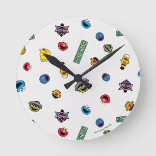 Horloge Ronde Modèle de personnages de 1, rue Sésame