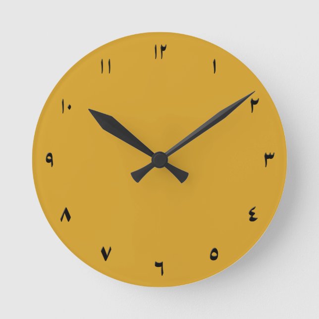 Horloge Ronde Modèle d'horloge arabe personnalisé / Créez votre  (Recto)