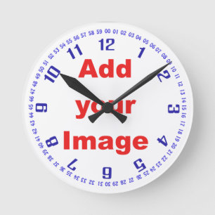 Horloge Ronde Modèle d'horloge - les nombres et les secondes