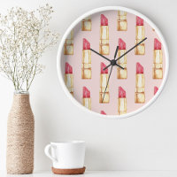 Moderne Pastel rose & rouge Motif à lèvres