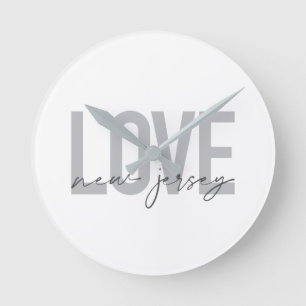 Horloge Ronde Moderne, simple, cool, design urbain Amour New Jer