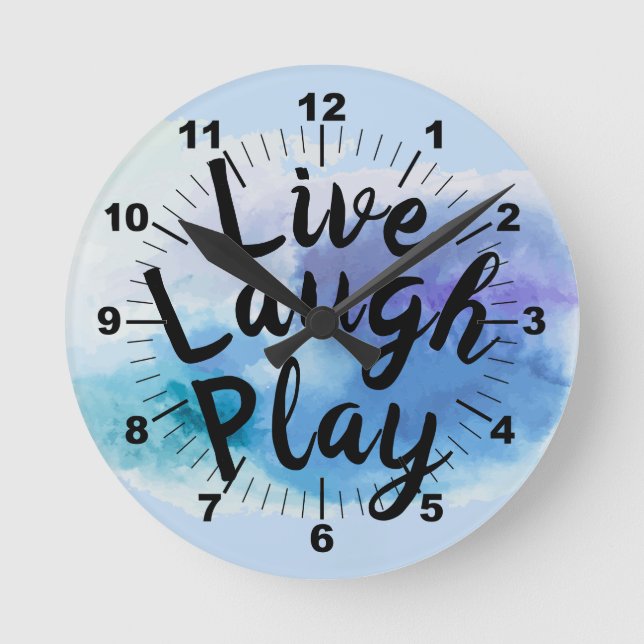 Horloge Ronde Modifier le texte Live Lauder Jouer Inspirer Motiv (Recto)