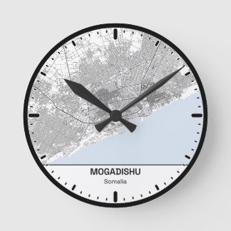 Horloge Ronde MogadishuClock City Line Art