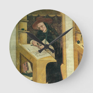 Horloge Ronde Moine dominicain à son bureau, du cycle de 'pour