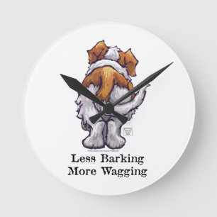 Horloge Ronde Moins d'aboiement, plus de baguage