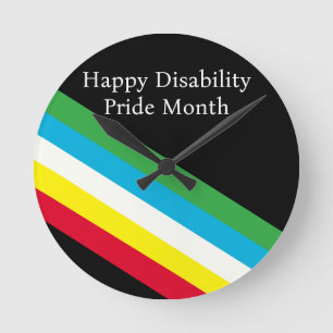 Horloge Ronde Mois de la fierté du handicap heureux