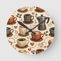 Moment Cozy Café - Motif Sans Couture Esthétique C