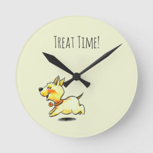 Horloge Ronde Moment des friandises ! Design de chien courant mi