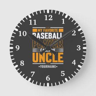 Horloge Ronde Mon Joueur Favori M'Appelle Oncle