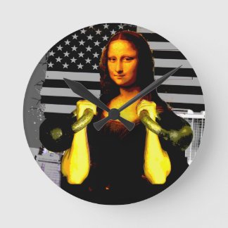 Horloge Ronde Mona Lisa with KettleBells