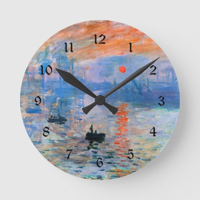 Horloge Ronde Monet - Impression, Sunrise (Recto)