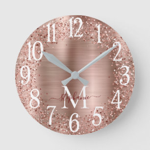 Horloge Ronde Monogram Brown Faux-Glitter Girly Glam Watch