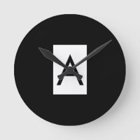 Monogramme noir blanc Lettre initiale Plaque moder