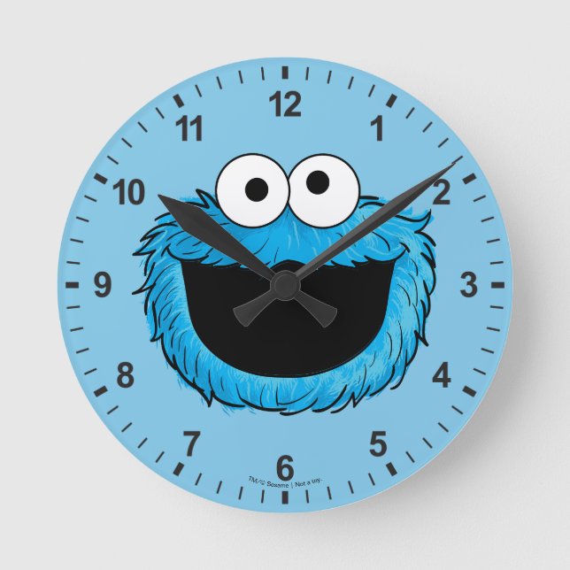Horloge Ronde Monster à la fin de l'histoire | Cookie Monster (Recto)