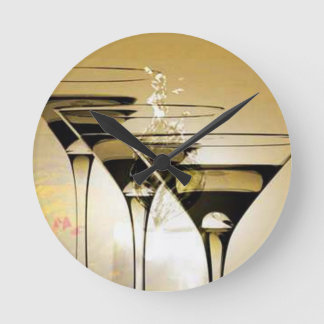 Horloge Ronde Montre à paroi ronde avec motif en verre