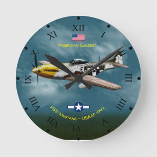 Horloge Ronde Montre American Classic P51D Mustang