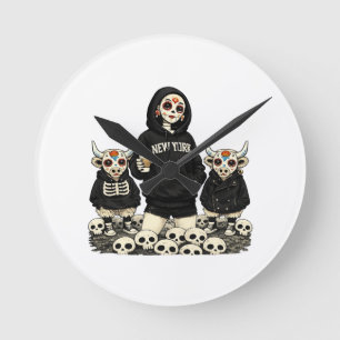 Horloge Ronde Montre Calavera & Coo