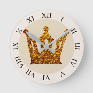 Horloge Ronde Montre de couronne d'or
