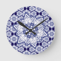 Montre de porcelaine bleu