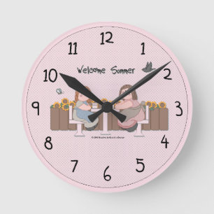 Horloge Ronde Montre d'été du pays