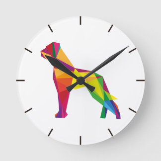 Horloge Ronde Montre Dogue allemand abstrait