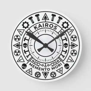 Horloge Ronde Montre Emblème Industriel KAIROS Memento Mori