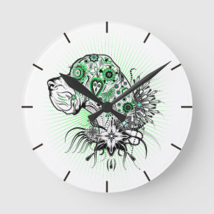 Horloge Ronde Montres Dogues Allemands