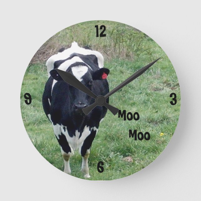 Horloge Ronde Moo Wall Clock (Recto)