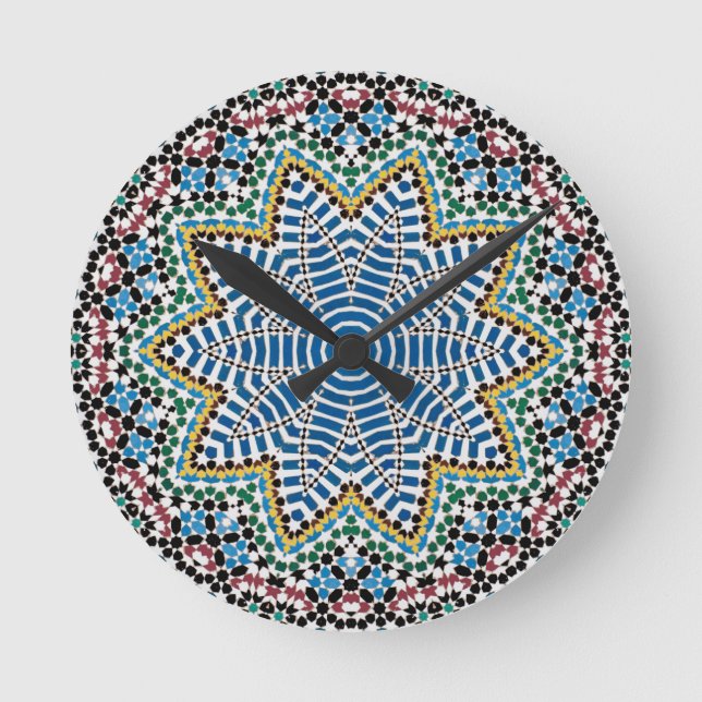 Horloge Ronde Mosaïque espagnole (Recto)