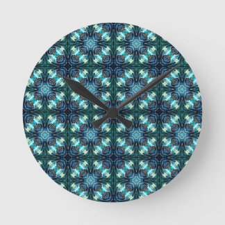 Horloge Ronde Mosaïque Lanterne Saphir