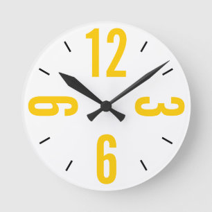 Horloge Ronde Mosellow and black large numbers