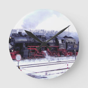 Horloge Ronde moteur de station de locomotive ferroviaire de