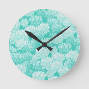 Horloge Ronde Motif 2 de Lotus