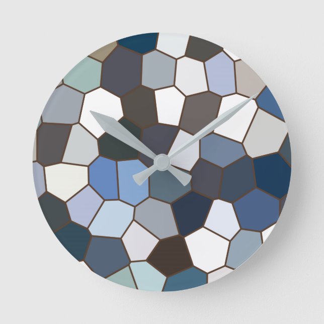Horloge Ronde Motif à tonalité terrestre moderne (Recto)
