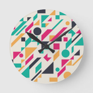 Horloge Ronde motif Abstrait 3