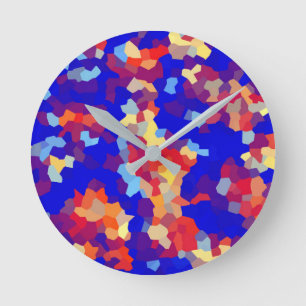Horloge Ronde Motif Abstrait Crystal