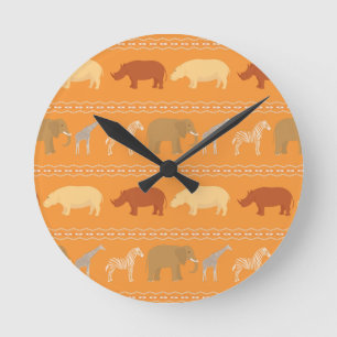 Horloge Ronde Motif africain