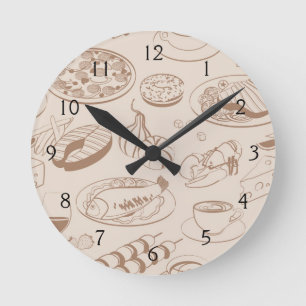 Horloge Ronde Motif alimentaire 3