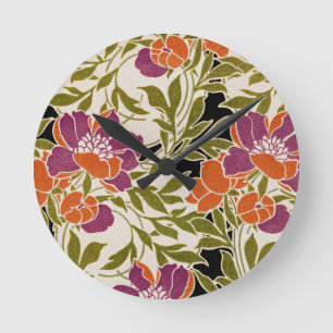 Horloge Ronde Motif Art Nouveau #3