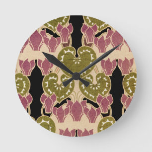 Horloge Ronde Motif Art Nouveau #4