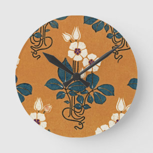 Horloge Ronde Motif Art Nouveau #7