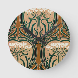 Horloge Ronde Motif Art Nouveau #9