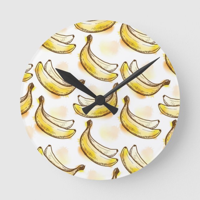 Horloge Ronde Motif avec la banane (Recto)