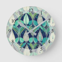 Motif bleu vert du milieu du siècle atomique