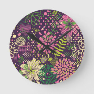 Horloge Ronde Motif brillant